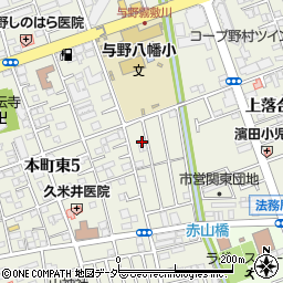 埼玉県さいたま市中央区本町東5丁目20-12周辺の地図