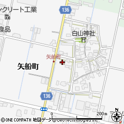 矢船町コミュニティーセンター周辺の地図