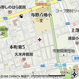 埼玉県さいたま市中央区本町東5丁目20-6周辺の地図