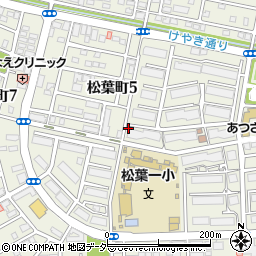 千葉県柏市松葉町5丁目周辺の地図