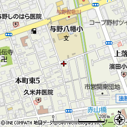 埼玉県さいたま市中央区本町東5丁目20-8周辺の地図