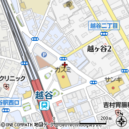 埼玉県越谷市弥生町周辺の地図