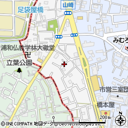 埼玉県さいたま市緑区山崎周辺の地図