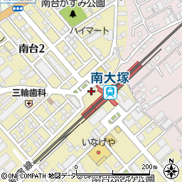 ファミリーマート南大塚駅北口店周辺の地図