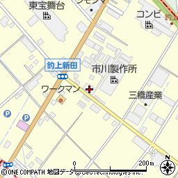 埼玉県さいたま市岩槻区釣上新田291周辺の地図