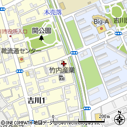 吉川団地前郵便局 ＡＴＭ周辺の地図