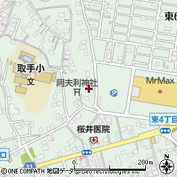 茨城県取手市東周辺の地図