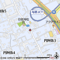 埼玉県さいたま市中央区円阿弥周辺の地図