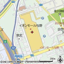 ユニクロイオンモール与野店周辺の地図