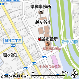 越谷市役所　公平委員会事務局周辺の地図