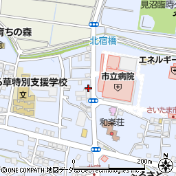 名倉堂　浦和三室接骨院周辺の地図