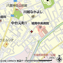 埼玉県川越市中台元町周辺の地図