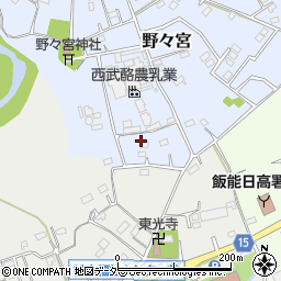 埼玉県日高市野々宮124周辺の地図