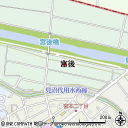 埼玉県さいたま市緑区宮後周辺の地図