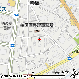千葉県柏市若柴周辺の地図