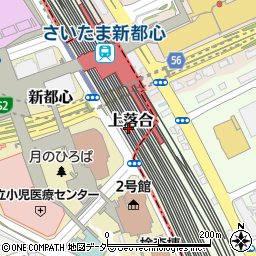 埼玉県さいたま市中央区上落合周辺の地図