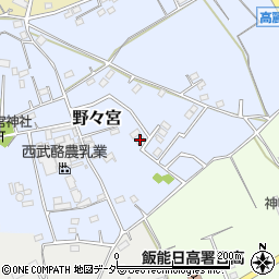 埼玉県日高市野々宮91周辺の地図