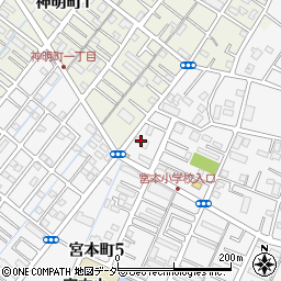 東京電力パワーグリッド越谷宮本変電所周辺の地図