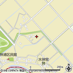 茨城県取手市神浦周辺の地図