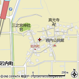福井県越前市岩内町周辺の地図