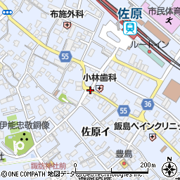 佐原駅周辺の地図