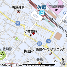 笹本保険事務所周辺の地図