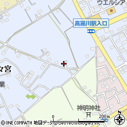 埼玉県日高市野々宮74周辺の地図