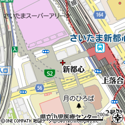 さいたま新都心駅西口周辺の地図