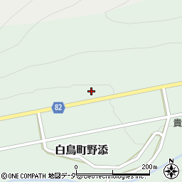 岐阜県郡上市白鳥町野添599周辺の地図