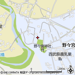 埼玉県日高市野々宮168周辺の地図