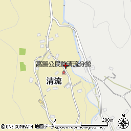 埼玉県日高市清流186周辺の地図