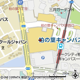 三國屋善五郎ららぽーと柏の葉店周辺の地図