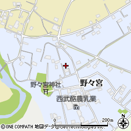 埼玉県日高市野々宮157周辺の地図