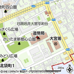 埼玉県さいたま市大宮区北袋町周辺の地図