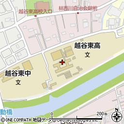埼玉県立越谷東高等学校周辺の地図