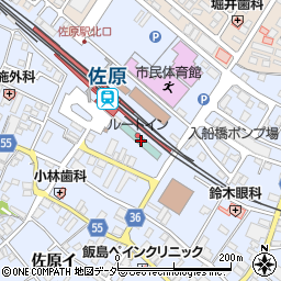 ホテルルートイン香取佐原駅前周辺の地図