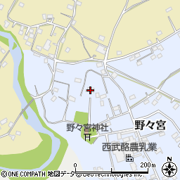 埼玉県日高市野々宮165周辺の地図