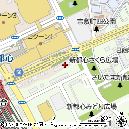 さいたま新都心駅東口自転車駐車場周辺の地図