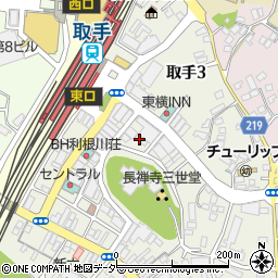伊勢屋　取手駅東口駅前店周辺の地図