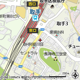 大庄水産　取手東口店周辺の地図