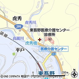 埼玉県飯能市虎秀32周辺の地図