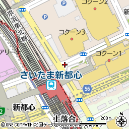 さいたま新都心駅東口周辺の地図