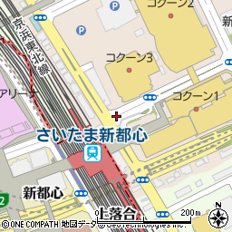 さいたま新都心駅東口周辺の地図