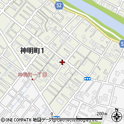 〒343-0805 埼玉県越谷市神明町の地図