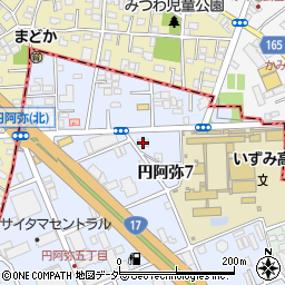 株式会社梅林堂　円阿弥店周辺の地図