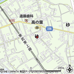 埼玉県川越市砂周辺の地図