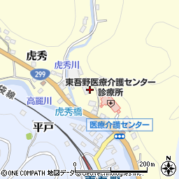 埼玉県飯能市虎秀36周辺の地図