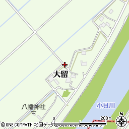 茨城県取手市大留周辺の地図