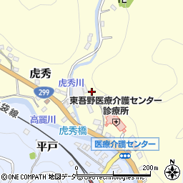 埼玉県飯能市虎秀44周辺の地図