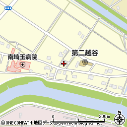 埼玉県越谷市増森407-1周辺の地図